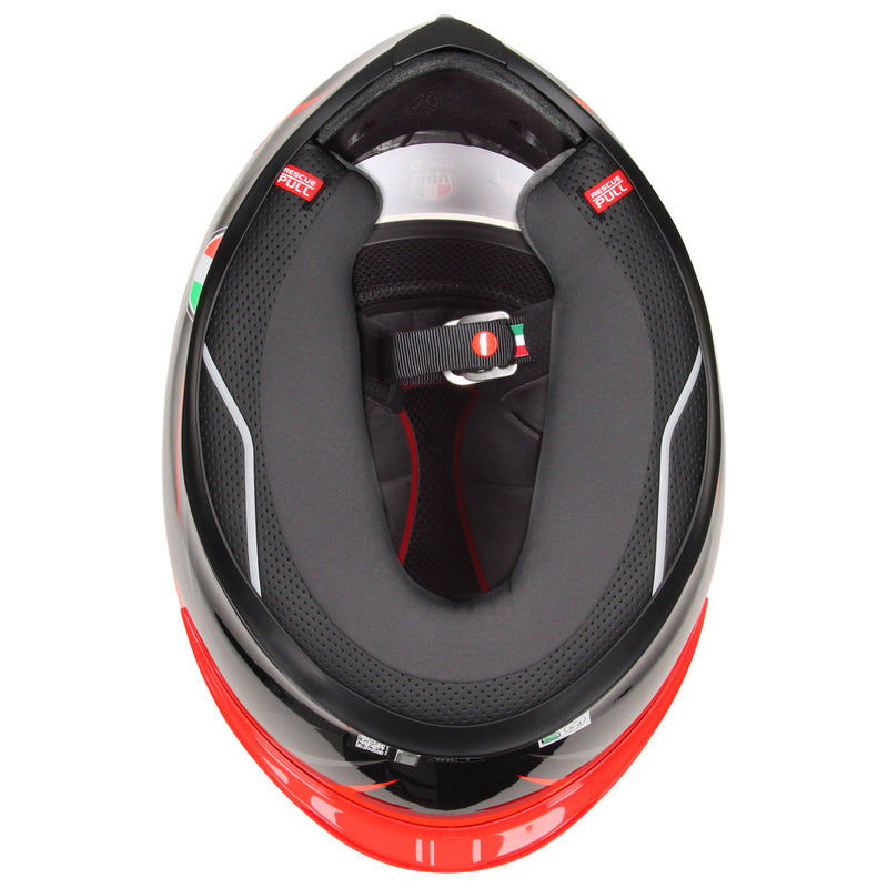 フルフェイスヘルメット | K6 S AGV JIST MPLK Asian Fit  014-SLASHCUT BLACK/GREY/RED   SG認証