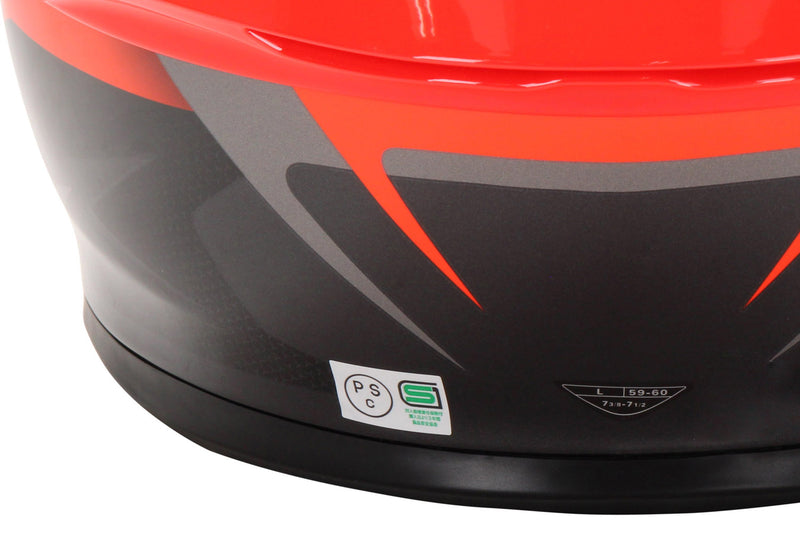 フルフェイスヘルメット | K6 S AGV JIST MPLK Asian Fit  014-SLASHCUT BLACK/GREY/RED   SG認証