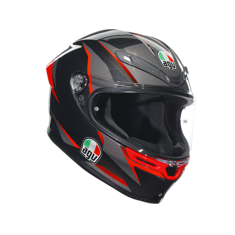 フルフェイスヘルメット | K6 S AGV JIST MPLK Asian Fit  014-SLASHCUT BLACK/GREY/RED   SG認証