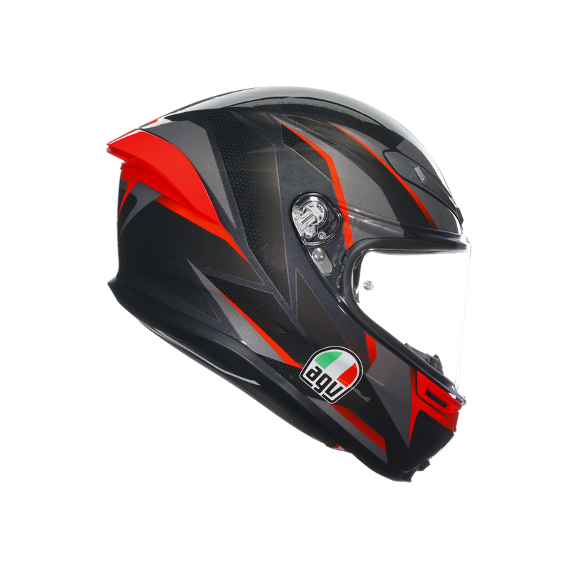 フルフェイスヘルメット | K6 S AGV JIST MPLK Asian Fit  014-SLASHCUT BLACK/GREY/RED   SG認証