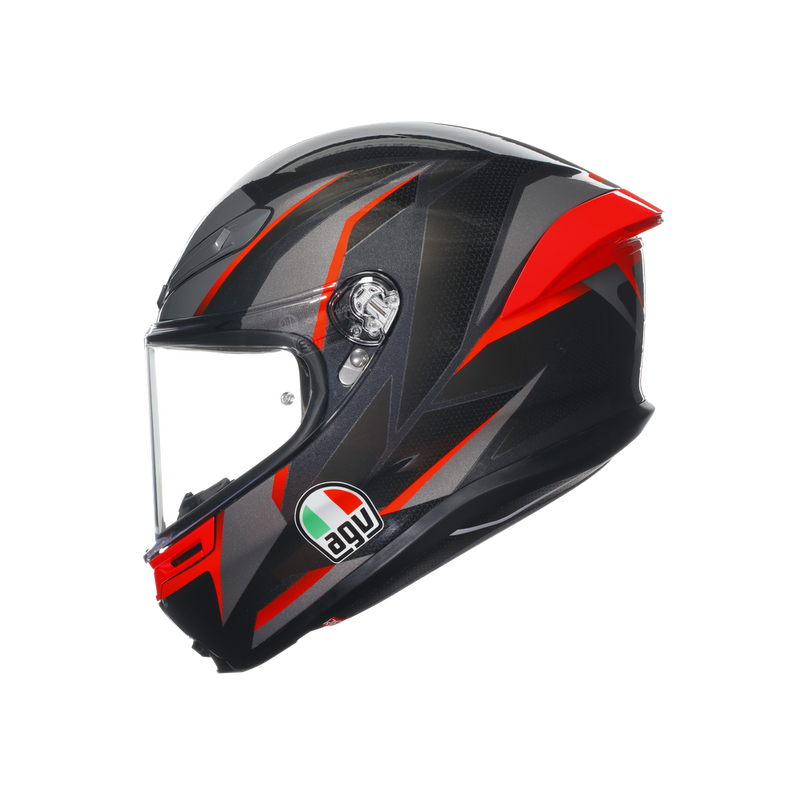 フルフェイスヘルメット | K6 S AGV JIST MPLK Asian Fit  014-SLASHCUT BLACK/GREY/RED   SG認証