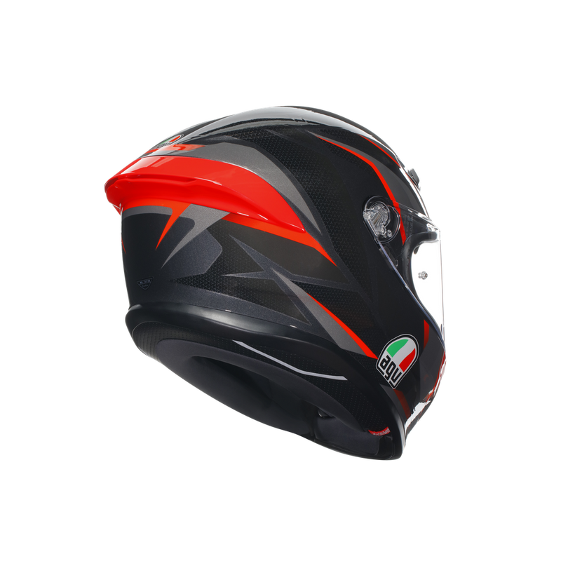 フルフェイスヘルメット | K6 S AGV JIST MPLK Asian Fit  014-SLASHCUT BLACK/GREY/RED   SG認証