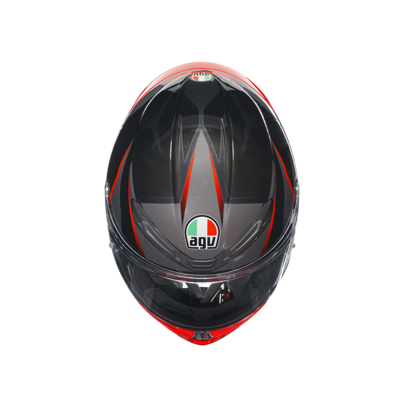 フルフェイスヘルメット | K6 S AGV JIST MPLK Asian Fit  014-SLASHCUT BLACK/GREY/RED   SG認証