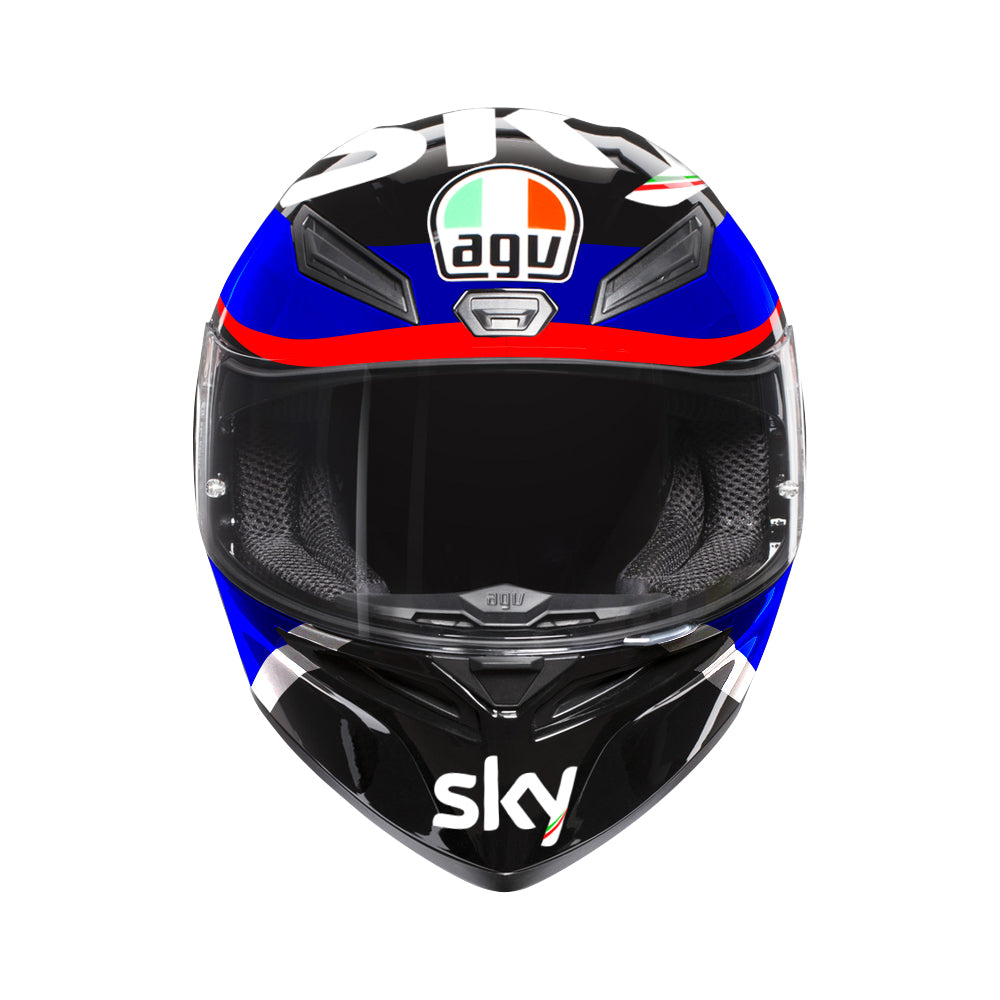 フルフェイスヘルメット | AGV K1 008-VR46 SKY RACING TEAM BLACK/RED SG認証 - ユーロギア  オンライン【公式】